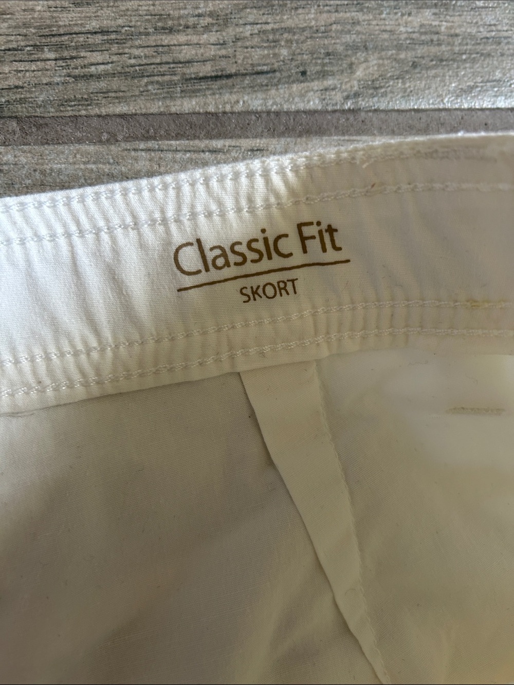 croft & barrow White Cotton Skort with Front Pockets - Picture 3 of 8